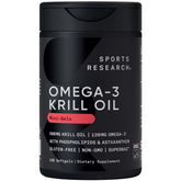Sports Research Krill Oil 500mg Softgels front view