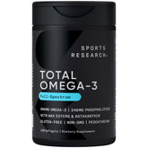Sports Research Krill Oil Omega-3 Supplement softgel bottle front view