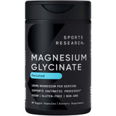 Sports Research Magnesium Glycinate 160mg vegan capsule bottle front view