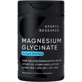 Sports Research Magnesium Glycinate 160mg vegan capsules front view