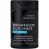 Sports Research Magnesium Glycinate 160mg vegan capsules front view