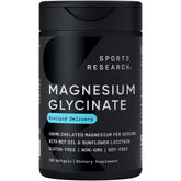 Sports Research Magnesium Glycinate 160mg vegan capsules front view