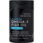 Sports Research Omega-3 Fish Oil Mini Gels 625mg front view