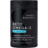 Sports Research Omega-3 Fish Oil Supplement front view with packaging