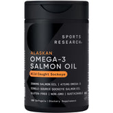 Sports Research Salmon Oil Softgels 2500mg front view