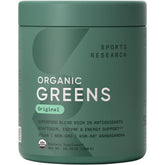 Sports Research Spirulina Greens Powder 390g front view with packaging