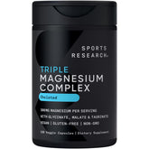 Sports Research Triple Chelated Magnesium Complex 300mg Capsules front view