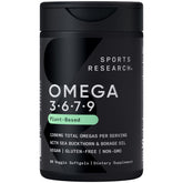 Sports Research Vegan Omega 3-6-7-9 Supplement softgel front view