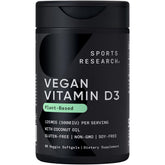 Sports Research Vegan Vitamin D3 125mcg softgel front view