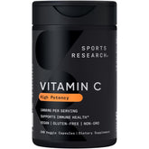 Sports Research Vitamin C 1000mg vegan capsules front view