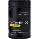 Sports Research Vitamin D3 5000 IU Mini Softgels front view