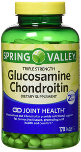 Spring Valley Chondroitin and Glucosamine Tablets front view