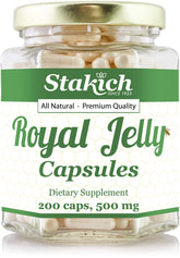 Stakich Royal Jelly 500mg Capsules bottle front view