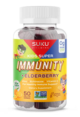 SUKU Elderberry Gummies for Kids front view with packaging