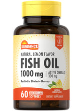 Sundance Fish Oil Softgels front view with packaging