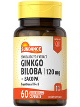 Sundance Ginkgo Biloba Extract capsules front view