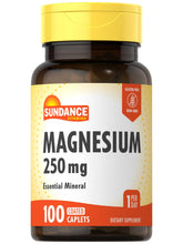 Sundance Magnesium Supplement 250mg coated caplets front view