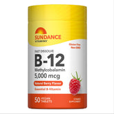 Sundance Vitamin B12 Fast Dissolve Tablets front view with berry flavour