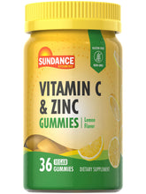 Sundance Vitamin C & Zinc Gummies front view with packaging