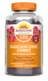 Sundown Magnesium Citrate Raspberry Flavour 279g front view