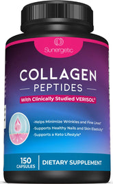 Sunergetic Collagen Peptide Capsules bottle front view