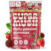 SuperMush Daily Passion Gummies front view with packaging