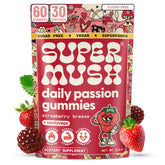 SuperMush Daily Passion Gummies front view with packaging
