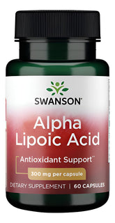 Swanson Alpha Lipoic Acid 300mg Capsules front view