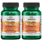 Swanson B3 (Niacin) 500mg capsules front view