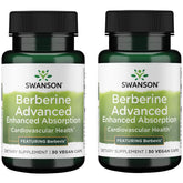 Swanson Berberine Advanced 550 mg veggie capsules front view