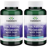 Swanson Blackstrap Molasses Iron Supplement 29mg capsule front view