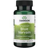 Swanson Blue Vervain 400mg Capsules front view with packaging