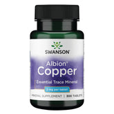 Swanson Copper Tablets 200g bottle front view