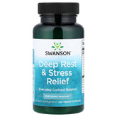 Swanson Deep Rest & daily wellness 500 mg vegan capsules front view