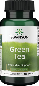 Swanson Green Tea Extract Capsules 500mg front view
