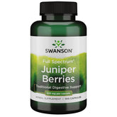 Swanson Juniper Berries supplement bottle front view
