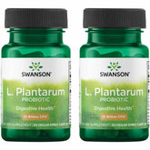 Swanson L. Plantarum Probiotic Supplement front view with capsule bottle