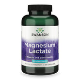 Swanson Magnesium Lactate 84mg capsules front view