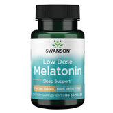 Swanson Melatonin 1 mg 120 capsules front view