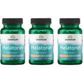 Swanson Melatonin 3 mg capsules front view with packaging