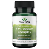Swanson Organic Mushroom Blend supplement front view with label