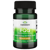 Swanson PQQ 10mg Capsules front view with packaging