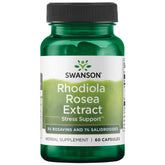 Swanson Rhodiola Rosea Root Extract 250mg capsules front view