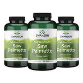 Swanson Saw Palmetto Capsules 540mg front view with bottle label