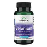 Swanson Selenium Supplement 100 mcg capsules front view