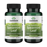 Swanson Spearmint Leaf Capsules 400mg front view