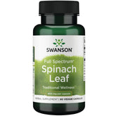 Swanson Spinach Capsules 400mg front view