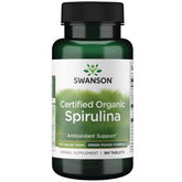 Swanson Spirulina Organic Supplement front view with packaging