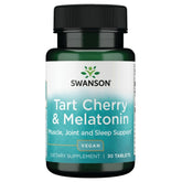 Swanson Tart Cherry and Melatonin 30 Tablets front view