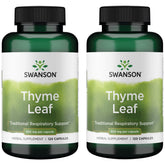 Swanson Thyme Leaf Supplement 500mg capsule bottle front view